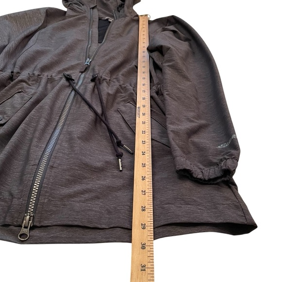 Eddie Bauer Grey Wind Zip-Up Jacket/Hood-Zip Front-Drawstring Waist-Size XS - Picture 5 of 9